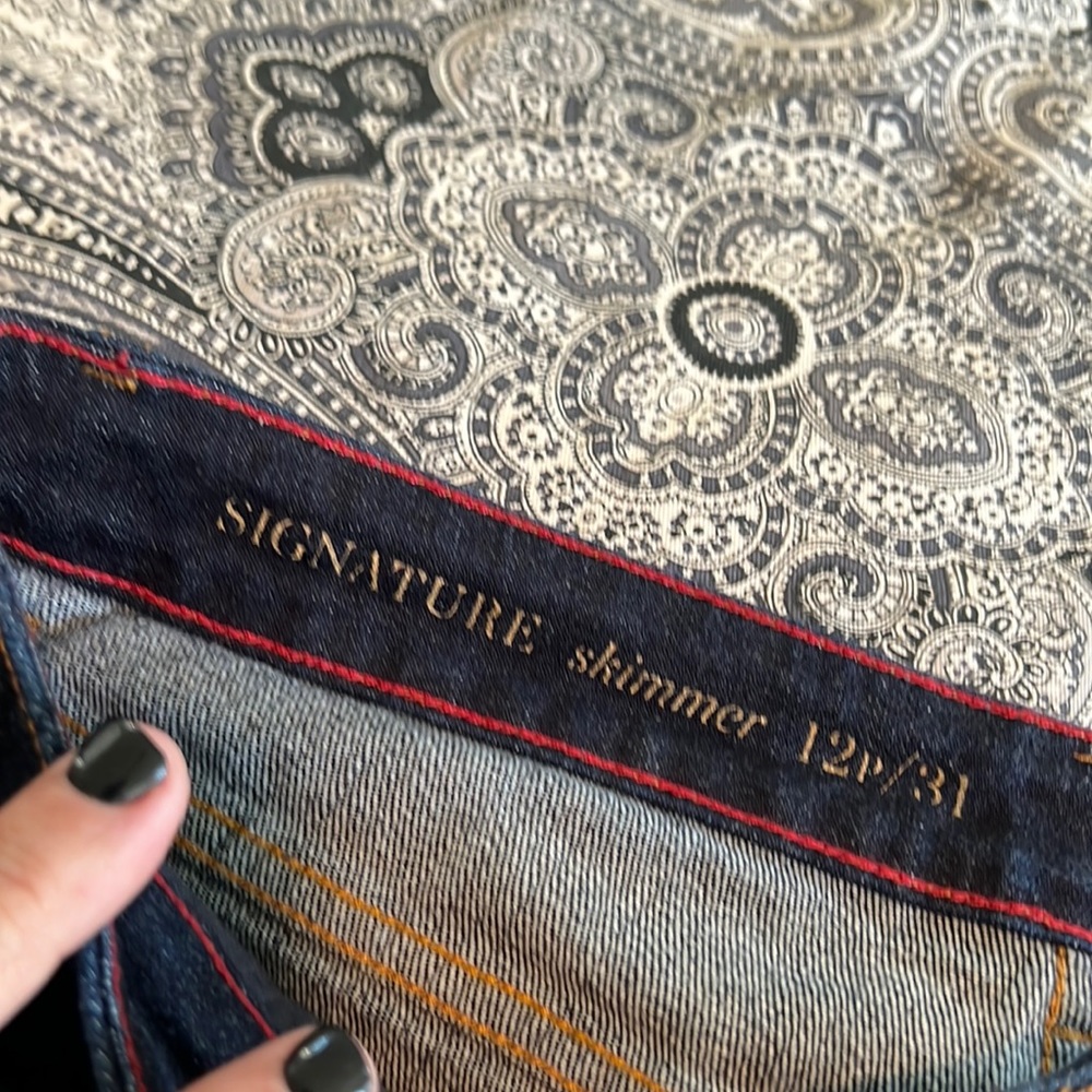 Talbots Dark Blue 5-Pocket Skimmer Jeans. Size 12P/31. NWOT. - Picture 3 of 6